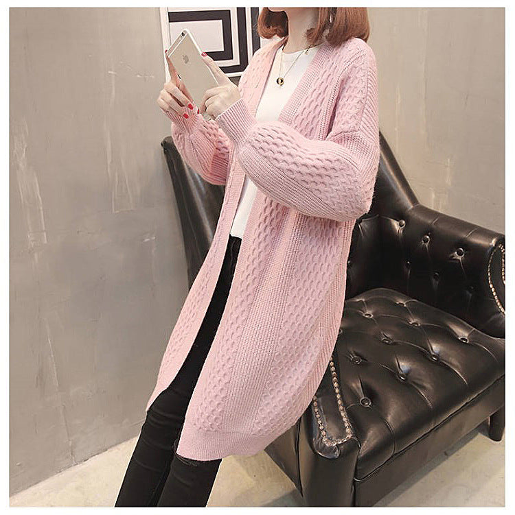 Weite Damen-Strickjacke mit Ballonärmeln in Grün – Bild 3