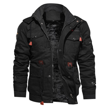 Herren Winterjacke mit abnehmbarer Kapuze, gefüttert – Ansicht 11