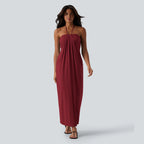 【Creator’S Pick】Halara Halter Tie Back Maxi Dress with Pockets