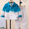 Long Sleeve Shirt with Two-Piece Casual Loose Pants Kids
