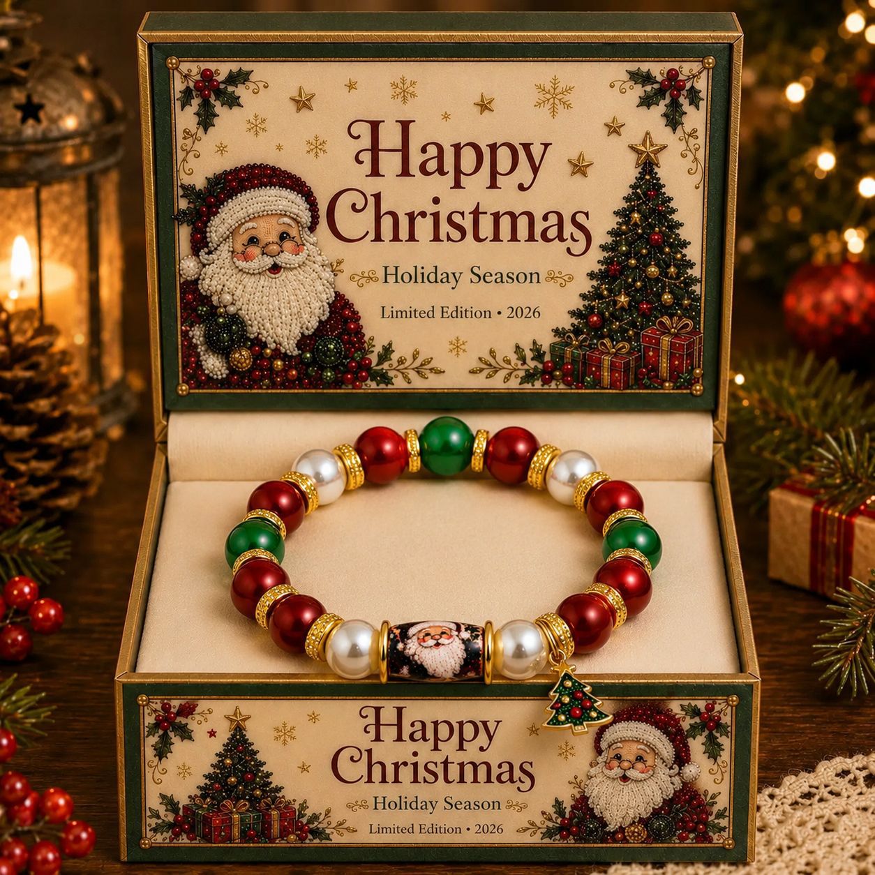 Weihnachts-Armband Elch & Schneeflocke