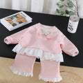 Children's long sleeved hoodie two-piece set