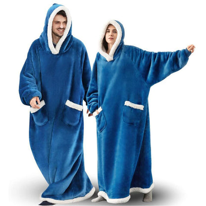 Übergroße Hoodie-Decke aus Fleece mit Kapuze – Bild 5