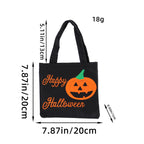 Halloween Pumpkin Tote Bag, Kids' Non-Woven Gift Bag for Halloween, Candy Bag for Children's Parties