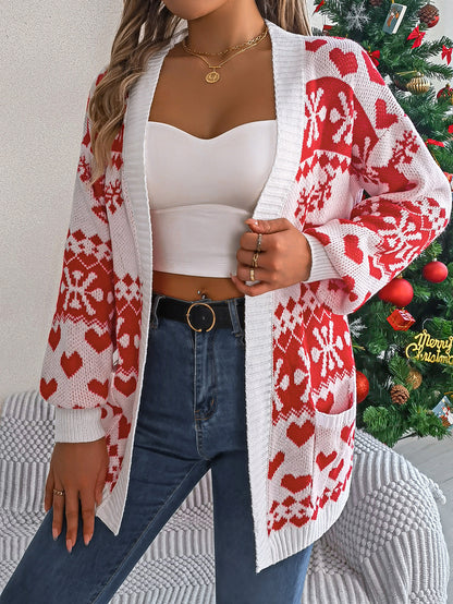 Damen Weihnachts-Cardigan mit Rentier-Motiv – Ansicht 6