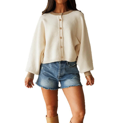 Cardigan-Jacke mit langen Ärmeln aus Strick