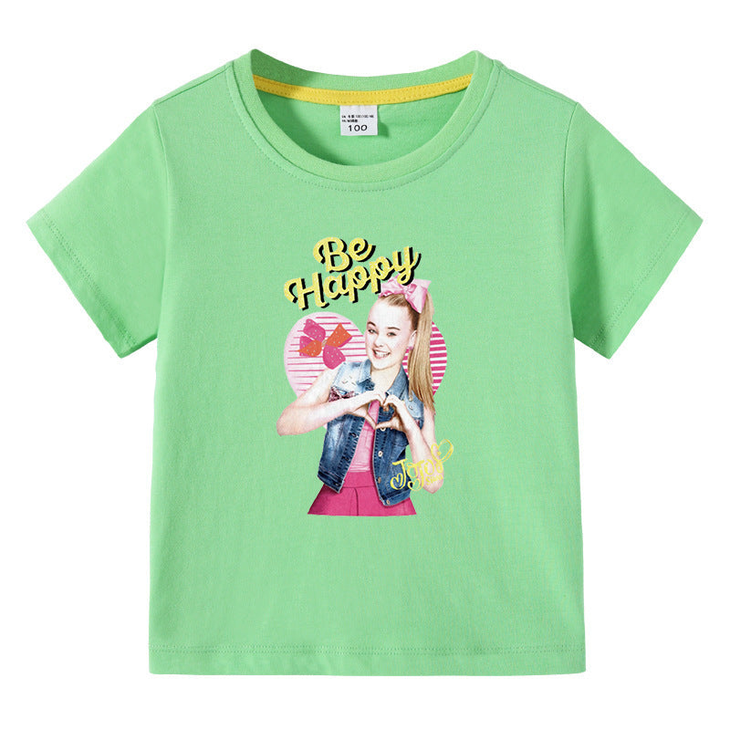 Children's summer short sleeved T-shirt