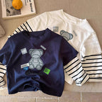 Children's Long Sleeve T-Shirt Striped Casual Versatile Kids Basic Top