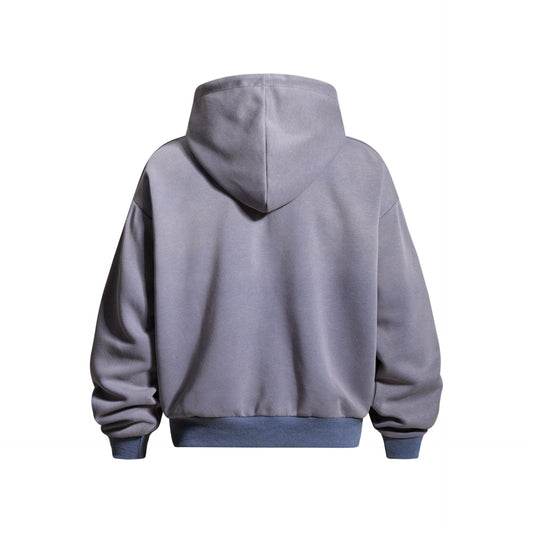 Vintage-Hoodie Herren mit Buchstaben-Print, Washed-Optik