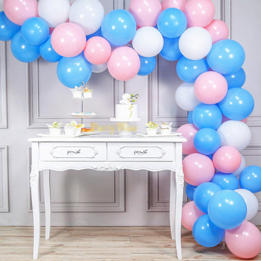 Ballongirlande Macaron Blau & Rosa – Ansicht 2