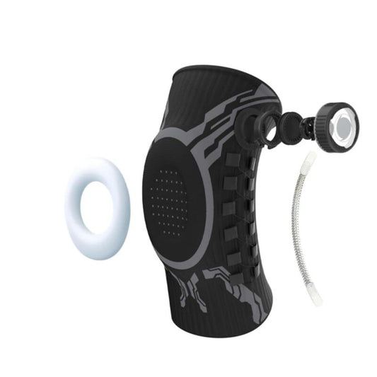 Verstellbare Kniebandage mit Smart-Knob, Patella-Gelpolster, seitliche Stützen, Kompression