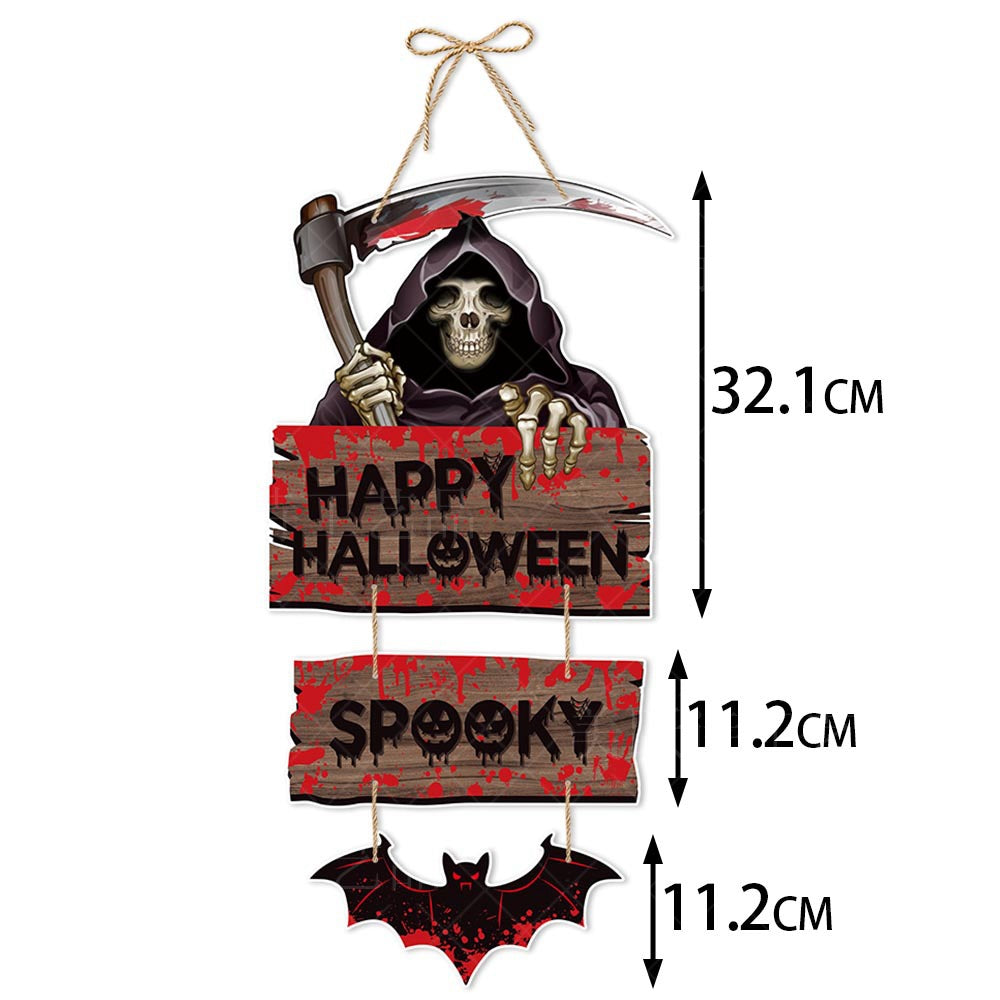 Halloween Door Hanging Decoration Pumpkin Bat Ornament for Halloween Party Decor