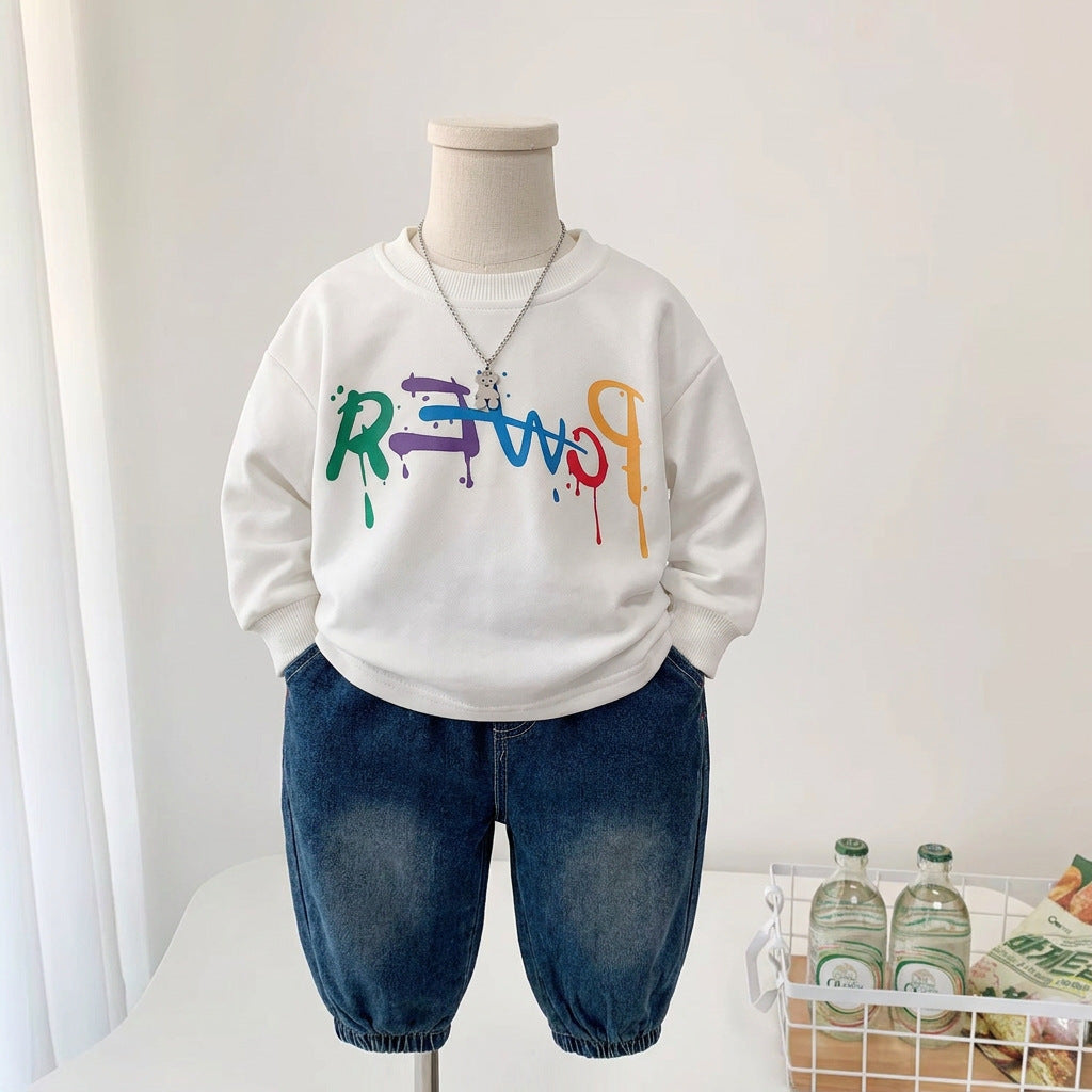 Baby boy hoodie long sleeved two-piece set