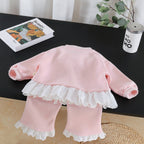 Children's long sleeved hoodie two-piece set