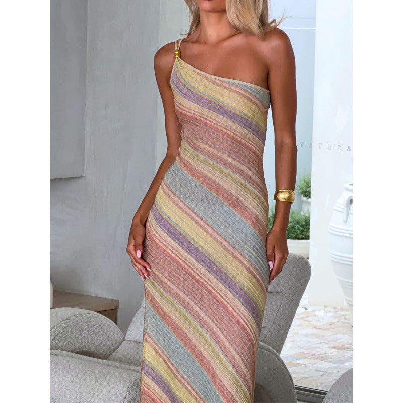 One-Shoulder Kleid, verschiedene Farben
