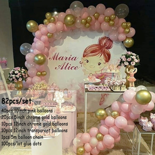 Ballongirlande in Roségold, Ballonbogen-Set – Ansicht 2