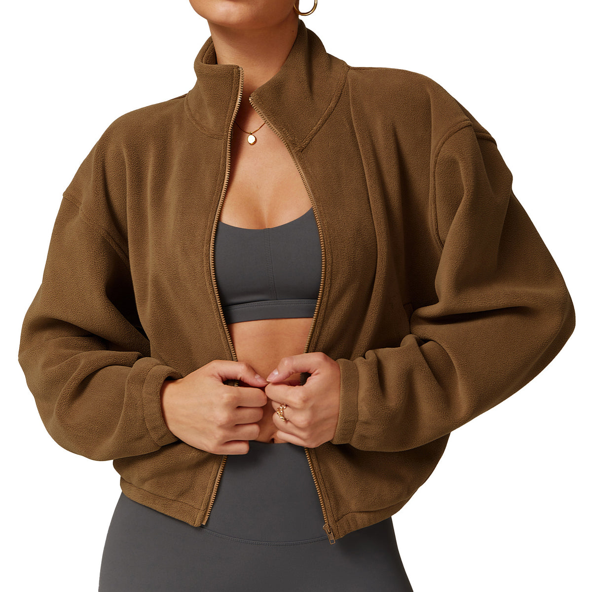 Damen-Teddyjacke in Lammfelloptik – Bild 3