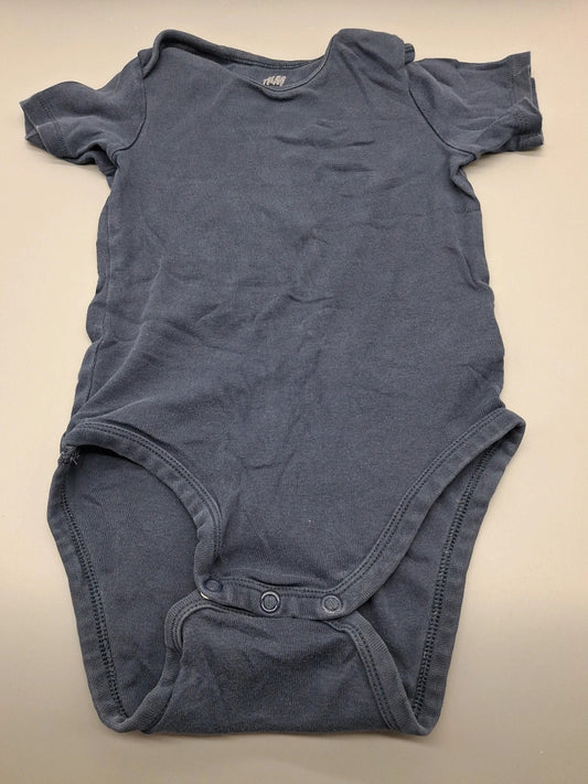 Dunkelblauer H&M Kurzarmbody in Größe 116