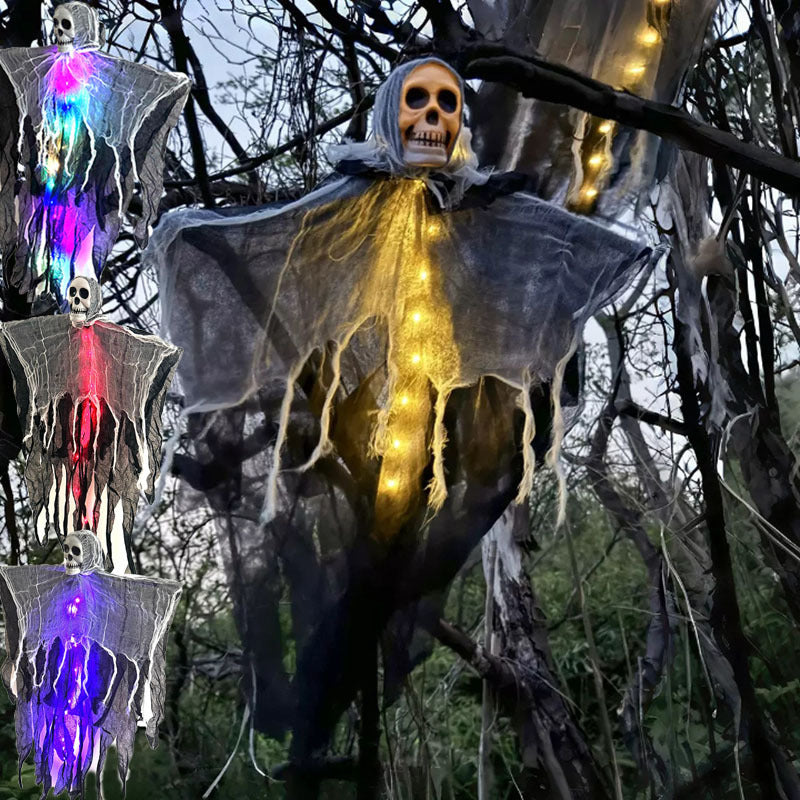 Halloween Hängegeist mit Totenkopf, ca. 85 cm – Ansicht 7