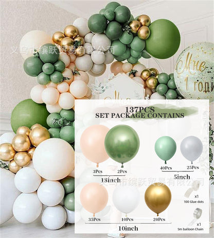 Ballongirlande Olivgrün & Retro-Grün – Ansicht 9