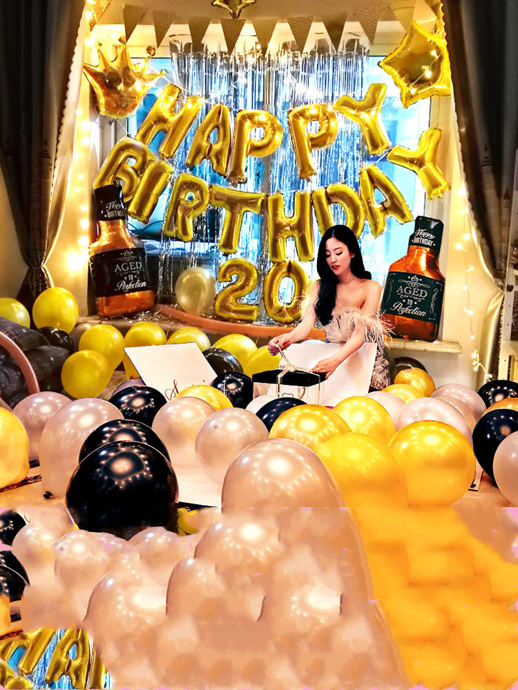 Happy-Birthday-Ballon-Set, Geburtstagsdeko – Ansicht 3