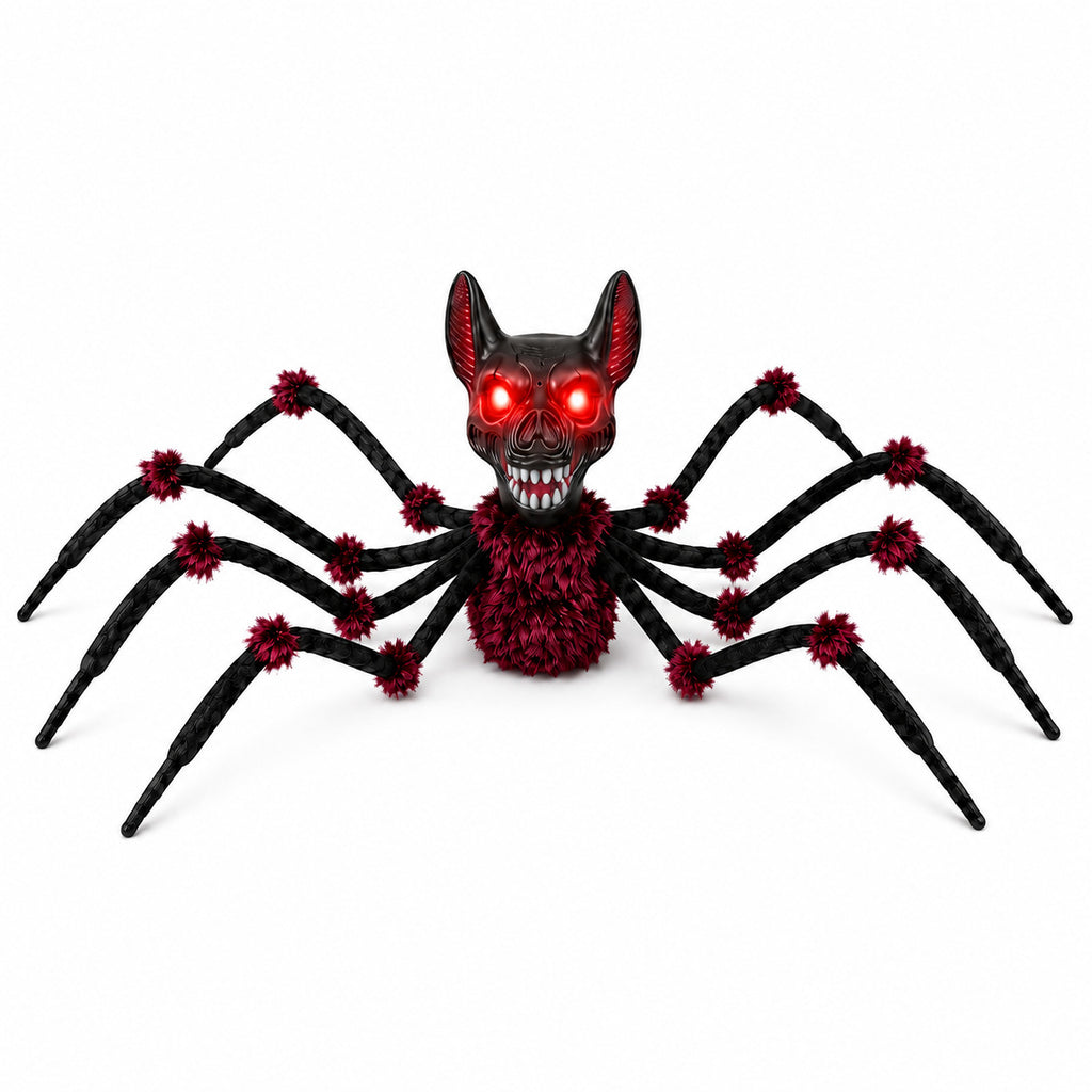 Halloween Spider Head Decoration Toy Prop for Home Decor, Hanging Ghost Pumpkin Light, Horror Decoration