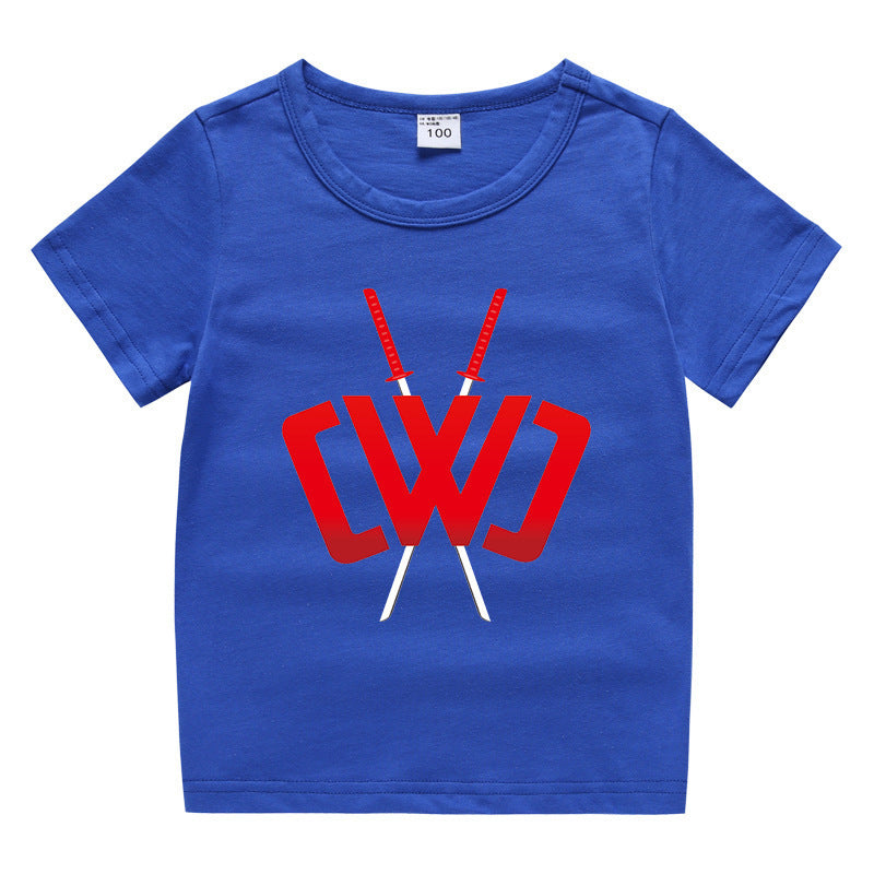 Children's summer short sleeved T-shirt