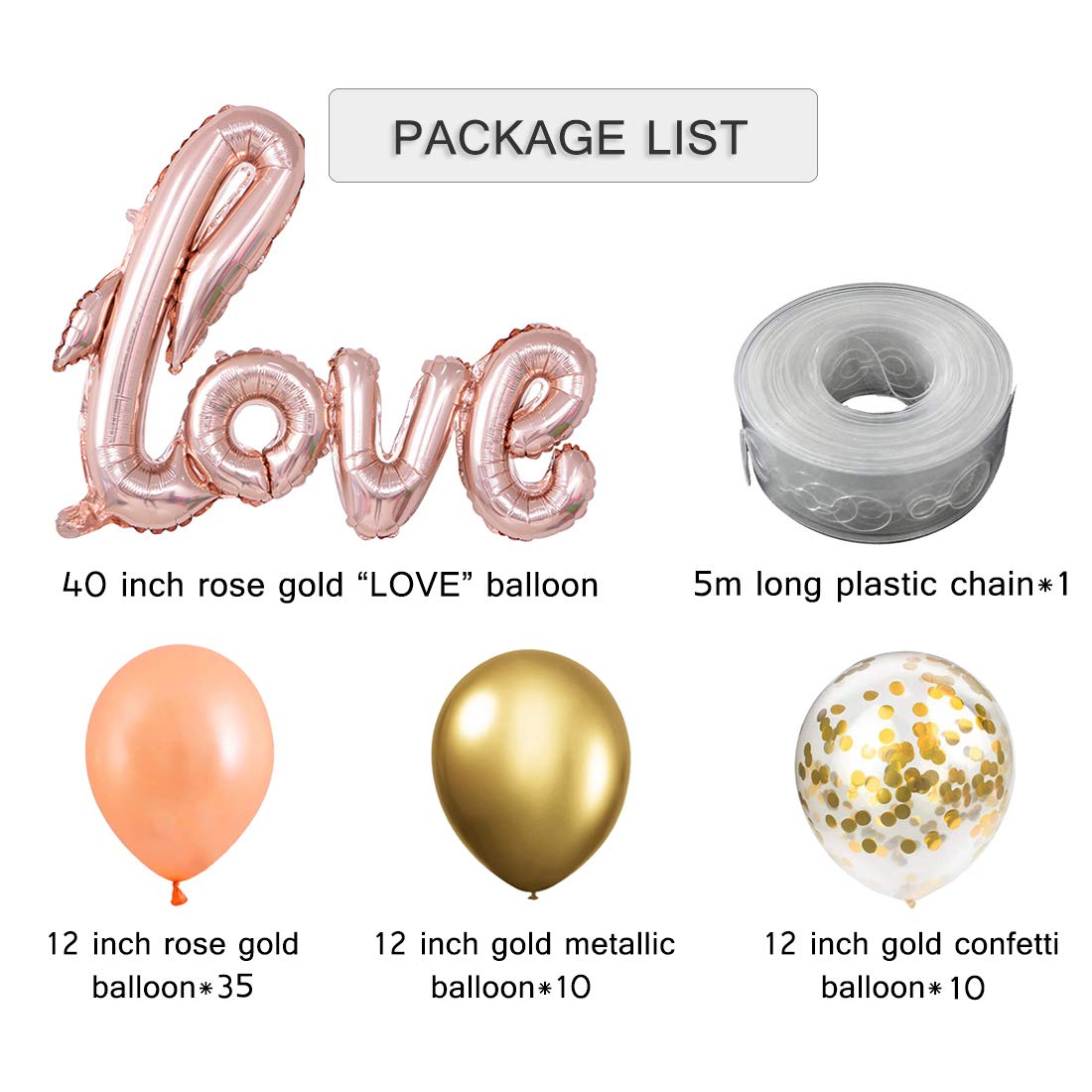 Ballon-Set in Pink fürs Hochzeitszimmer – Ansicht 5