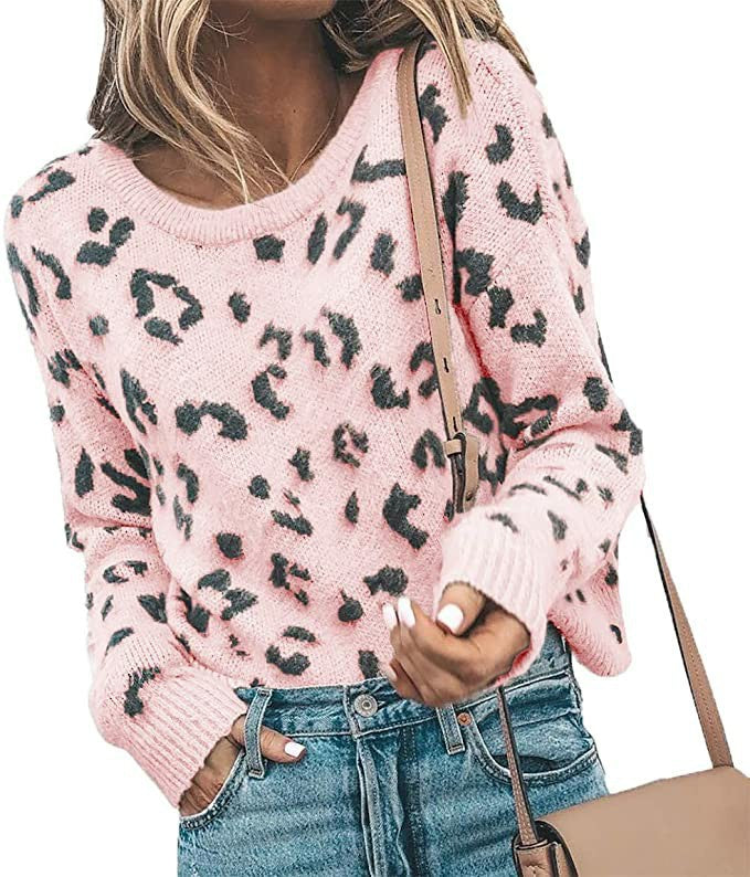 Damen-Strickpullover mit Leopardenmuster – Bild 4