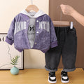 3-piece hooded tie dye baseball suit for babies