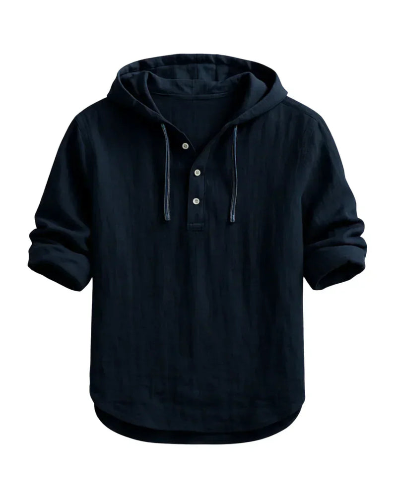 Camiseta Hombre Con Capucha Algodón Transpirable – Estilo Moderno Uso Diario