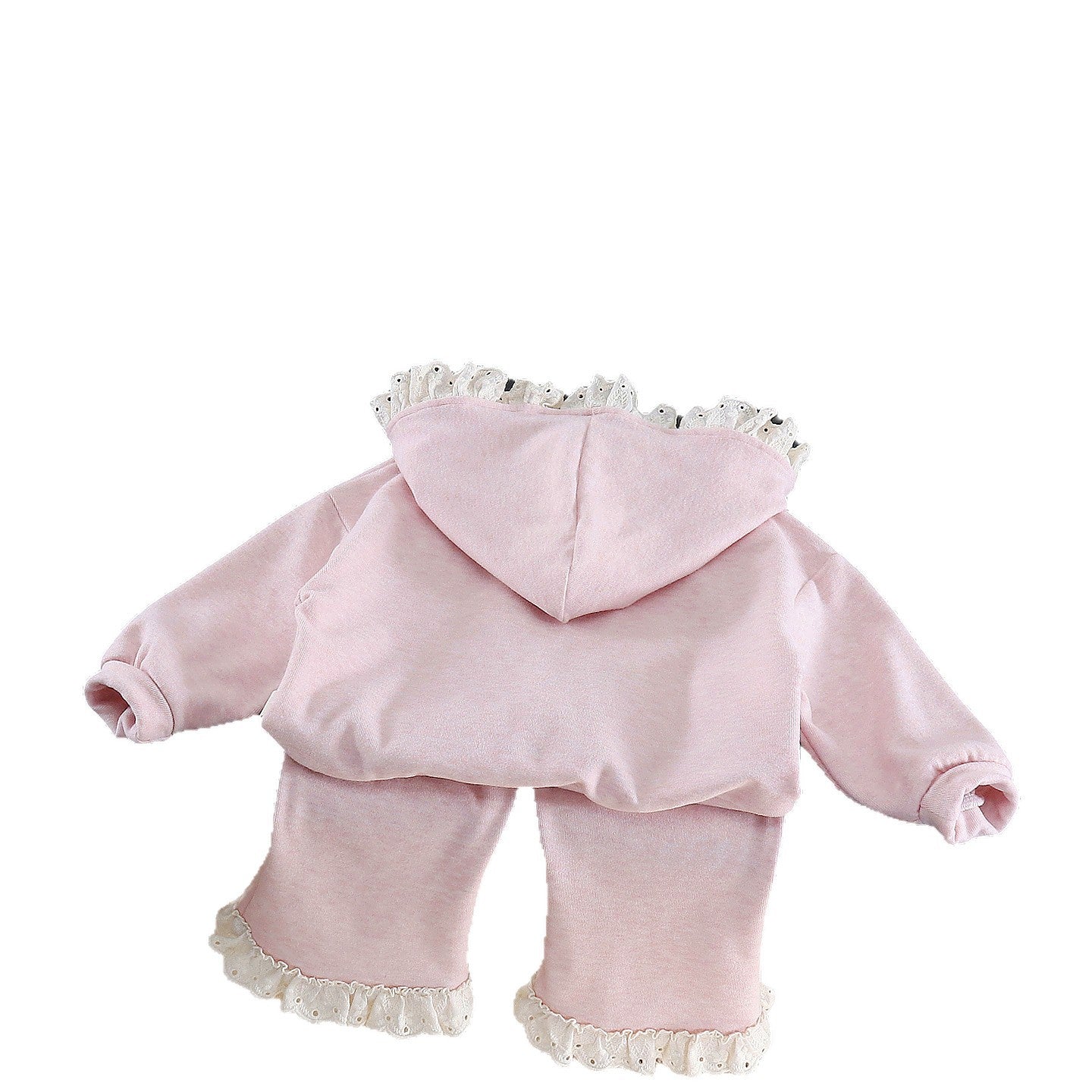 Long sleeved hat jacket two-piece set for babies