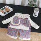 Baby girl autumn long sleeved three piece set of clothes