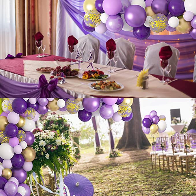 Ballongirlande in Lila, Ballonbogen-Set – Ansicht 5