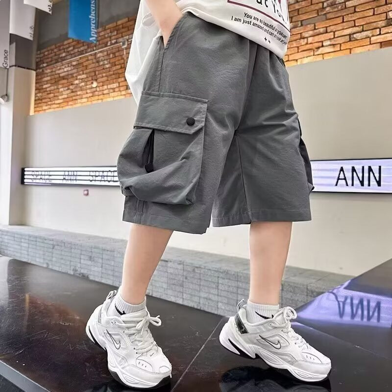 Casual Style Boys' Shorts, Lightweight Cargo Pants