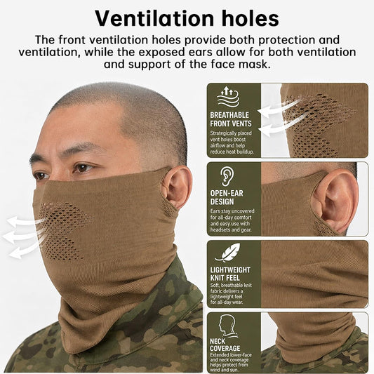 Taktische Gesichtsmaske mit Stahlnetz und Schlauchschal – Airsoft & Paintball