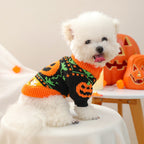 Pet Clothes Autumn Winter Cartoon Pumpkin Design Small Dog Puppy Pumpkin Halloween Sweater