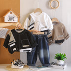 Children's autumn clothing, baby long sleeved hoodie two-piece set