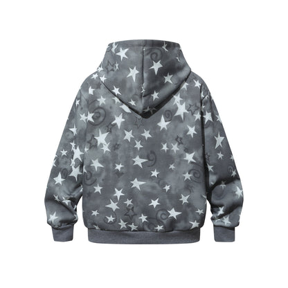 Batik-Hoodie mit Sternenprint