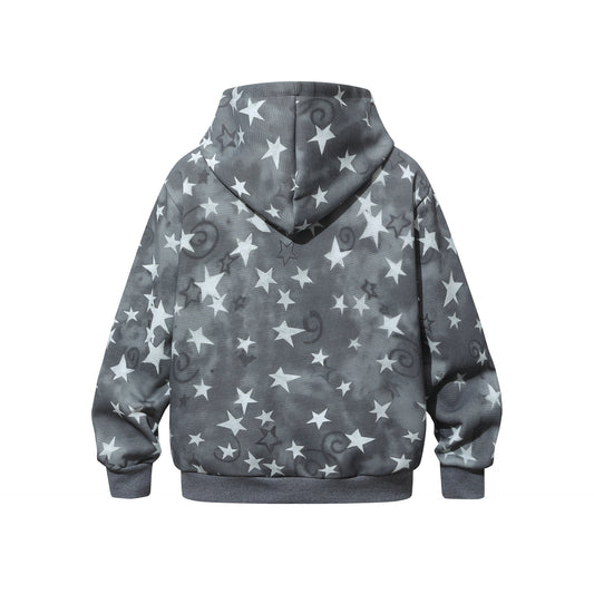 Batik-Hoodie mit Sternenprint