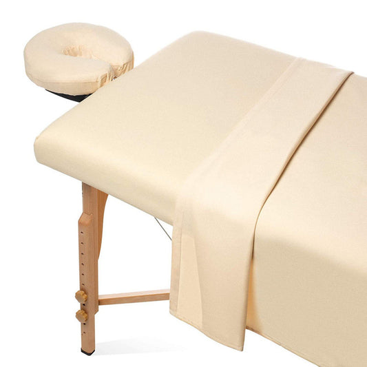 3-teiliges Massageliegen-Bezug-Set, Unifarben, waschbar