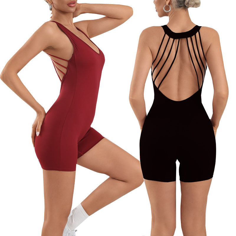Fitness-Kompressions-Bodysuit mit BH