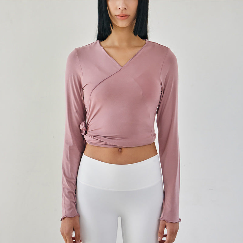 Yoga-Cardigan-Top mit Bindeband, vielseitig