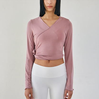 Yoga-Cardigan-Top mit Bindeband, vielseitig