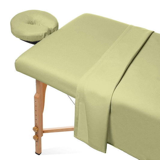 3-teiliges Massageliegen-Bezug-Set, Unifarben, waschbar