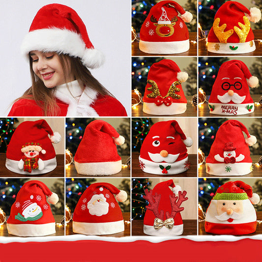 Weihnachtsmütze mit Schneemann, Elch oder Weihnachtsmann – Ansicht 1