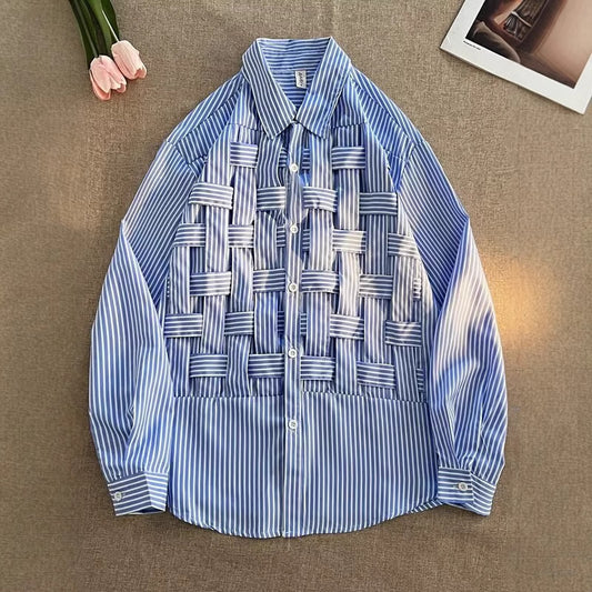 Gestreifte Strick-Bluse