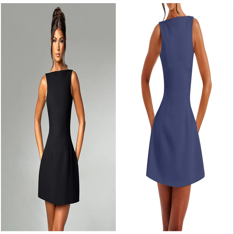 Rückenfreies Minikleid, ärmellos & figurbetont – Ansicht 12