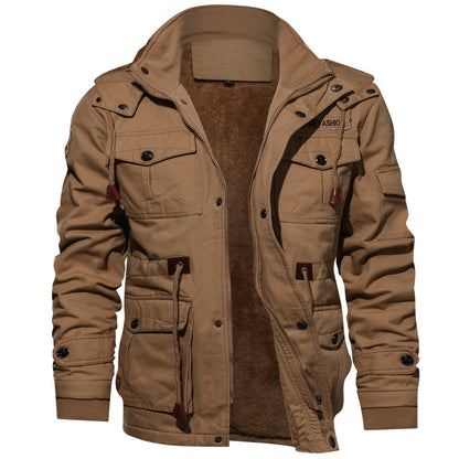 Herren Winterjacke mit abnehmbarer Kapuze, gefüttert – Ansicht 12