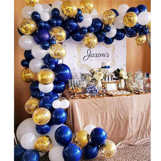 Ballongirlande Marineblau & Weiß – Ansicht 1